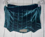 Le Lis Deep Green Velvet Corset Style Festival Rave 90's Top NWT Photo 0