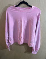 Old Navy SoComfy Terry Pink Crewneck Classic Length Sweatshirt Size Large Photo 0