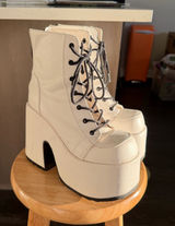 White Leather Camel 203 Demonias Photo 0