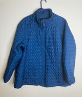 Lands' End Quilted Jacket Womens 3X Blue Good Primaloft Insulated Full Zip Coat Photo 0