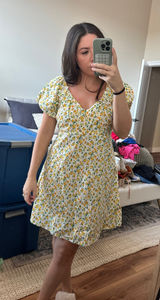 Yellow Floral Dress Old Navy Photo 0