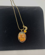 Pumpkin Necklace Halloween‎ Charm Pendant Gold Tone Chain Costume Jewelry Photo 0
