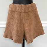 SKIMS Cozy Knit Boucle Shorts Sz S/M Camel‎ Brown Soft Stretch Loungewear Photo 0