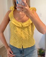 Yellow Ruffle Top Photo 0