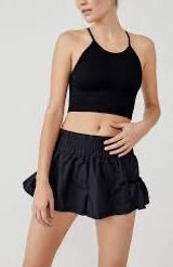 Free People Movement Get Your Flirt On Shorts Black XS Photo 0