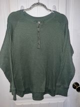 American Eagle Waffle-Knit Henley Photo 0