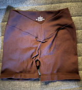 Shein Brown Ribbed Shorts Photo 0