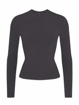 Skims cotton Jersey long sleeve shirt soot NWT small $56 Photo 0