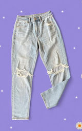 American Eagle Y2K Baggy Distressed Mom Jeans size 0 💙 Photo 0