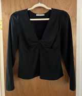 Abercrombie and fitch long sleeve front tie detailing top Photo 0