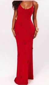 Red knit maxi dress  Photo 0