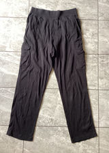 Pact Organic Cotton Cargo Sweatpants Black Charcoal Womens Large Lounge Pants Photo 0
