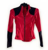 Lululemon Forme Jacket Womens 4 Athleisure Full Zip Stretch Luon Mesh‎ Vents Red Photo 0