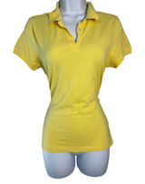 VINTAGE 2006 J.Crew Slim Fit Pique Polo Shirt Yellow Medium Y2K‎ Preppy Size M Photo 0