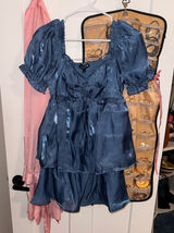 Blue shiny Francesca’s short dress Photo 0