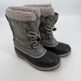 Sorel Waterproof Duck Boots Womens 7 Gray Faux Fur Winter Snow Photo 0