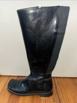 Donald J. Pliner Womens Black Leather Tall Zip Riding Boots size 8 Photo 0