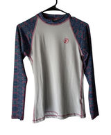 Soulo Rashguard Shirt Womens‎ Small White Purple UPF 50+ Long Sleeve Swim Top Photo 0