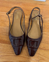 Kensie Dark Red sling back flats  Photo 0
