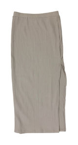 Princess Polly Beige Ribbed Midi Skirt US 4 Minimalist Stretch Bodycon Photo 0