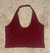 Burgundy Brandy Melville Halter Top Photo 0