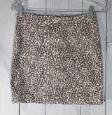 Free People Modern Femme Leopard Print Denim Mini Bohochic Indie Sleaze Skirt Photo 0