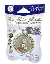 NWT Blue Moon Beads Floating Locket Story Jewelry Charms Necklace Princess Photo 0