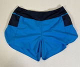 Rabbit Running Shorts Womens Large Blue Navy Pockets Built-in Liner USA Made Photo 0