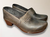 Dansko Mavis Brown Nubuck‎ Studded Clogs EU 42 US 11.5-12 Comfort Leather Shoes Photo 0