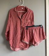 Aerie Silk Pajama Set ‼️Mixed Sizes - shirt (med), shorts (small) Photo 0