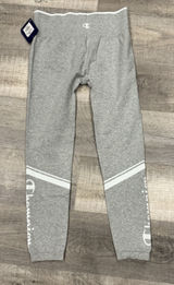 Champion Oxford Gray /White Seamless Leggings With Logo On Legs Womens Large NWT Photo 0