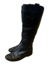 FRYE genuine leather tall black riding boots western ladies size 8.5 B Paige Photo 0