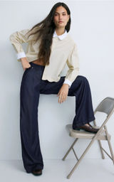 Hudson James High Rise Trouser Wide Leg Jeans Photo 0