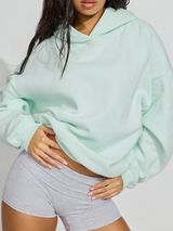NWOT Garage Ultra Fleece oversized hoodie with pockets size s/m in Julip Green Photo 0
