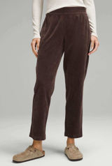 Lululemon Scuba Mid-Rise Wide-Leg Pant 7/8 Velvet Cord Espresso Brown 8 LW5GA5S Photo 0