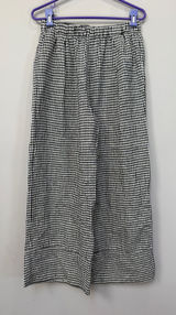 Reformation Gingham Wide Leg Pants Black White Size Medium Made in USA Photo 0