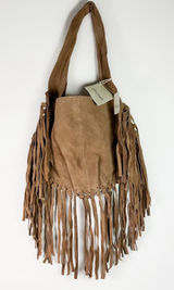 Free People Riley Suede fringe bag in copper sungold without tags Photo 0