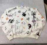 Disney Nightmare Before Christmas Sweatshirt Jack Skellington White Small‎ NWT Photo 0