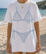 Beach bikini t-shirt, cutte graphic tee  Photo 0