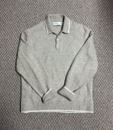 Abercrombie & Fitch Gray Men’s Knit Business Casual Button Up Crewneck Sweater Photo 0