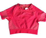 Gymshark Ultra Seamless Hot Pink Crop Top Back Cut Outs TikTok famous XS Photo 0
