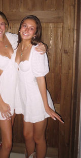 White mini dress with cute cut out! In great condition! Photo 0