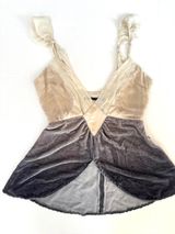 Y2K Fairycore Festival Romantic Ombre Velvet Whimsigoth Baby Doll Top sz XXS Photo 0