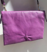 J. Jill purple pebbled leather crossbody purse handbag fun summer pop of color Photo 0