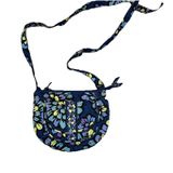 Vera Bradley Night and Day Floral Quilted Cotton Crossbody Bag Blue Purple Lime Photo 0