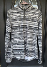 Nike Pro Dri-FIT women Large Black White Pixel Geometric Quarter-Zip Pullover Photo 0