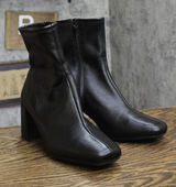 A New Day Block Heel Slouchy Faux Leather Booties Black 7.5M Photo 0