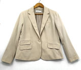 New York & Company Stretch Beige Career Blazer Jacket Office Capsule Women 14 Photo 0