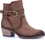 Pikolinos Baqueira Cowboy Ankle Zip Suede Boots Western Block Heel Tan 8.5 Photo 0