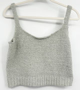SKIMS Womens Sage Green Cozy Knit Boucle Lounge Scoop‎ Crop Tank Top Size L/XL Photo 0
